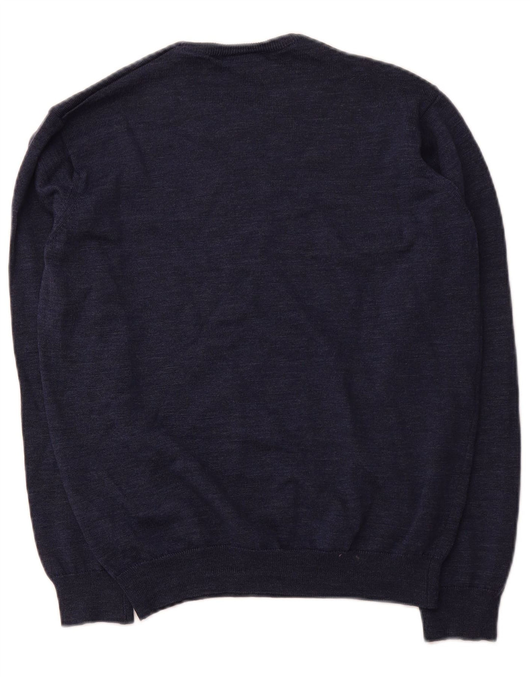 LACOSTE Mens Crew Neck Jumper Sweater Size 3 Small Navy Blue Wool