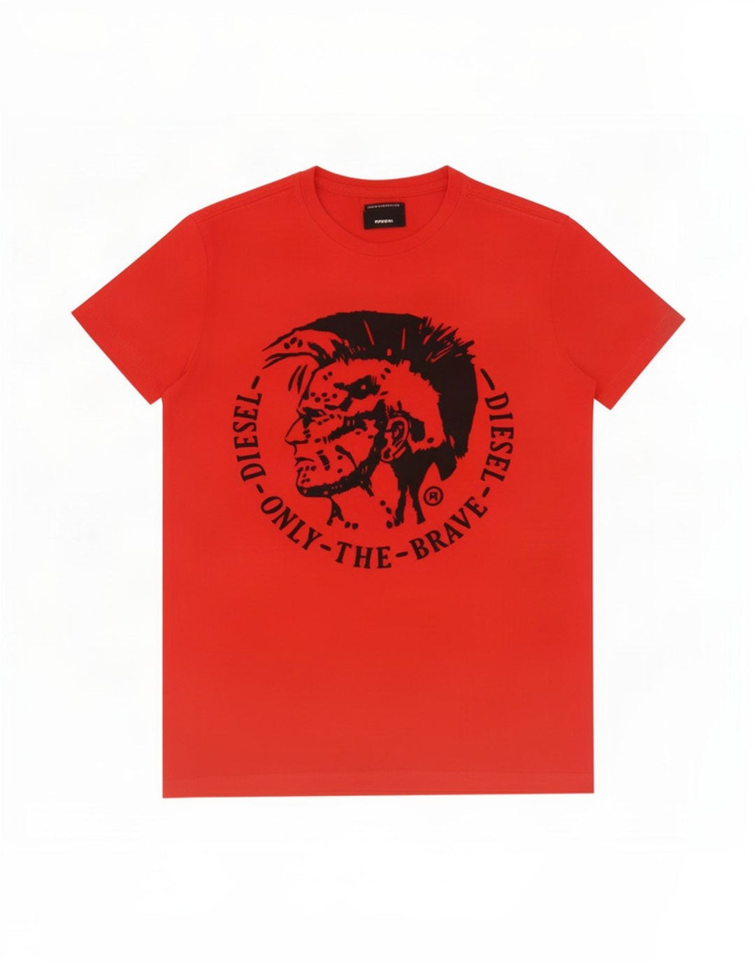 Męski T-shirt Diesel z grafiką, mały, czerwony