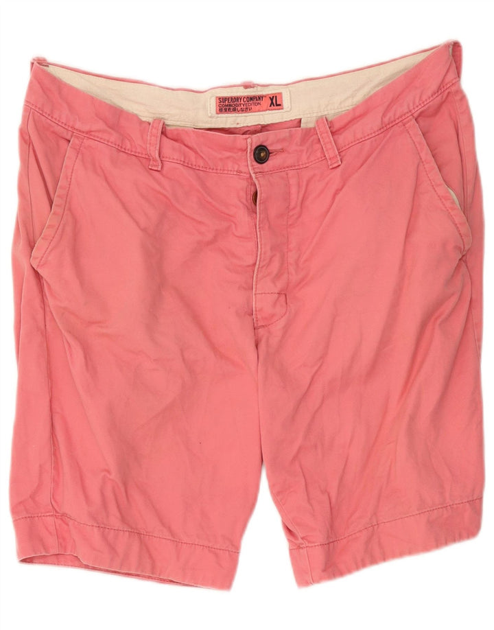 Męskie spodenki chino Superdry XL W38, różowe, bawełniane