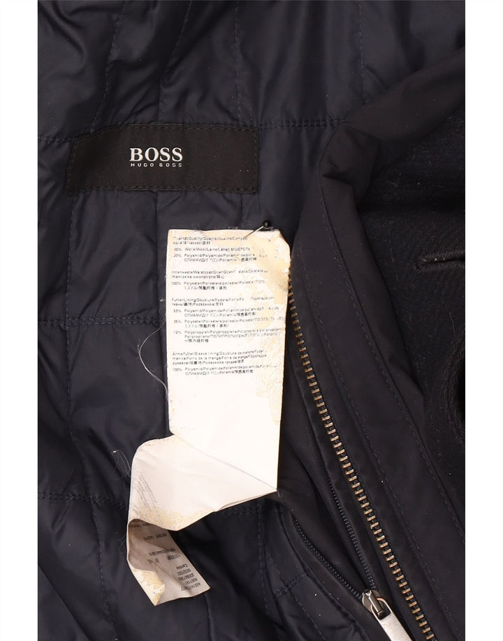 Płaszcz męski Hugo Boss EU 50, duży, granatowy, wełniany
