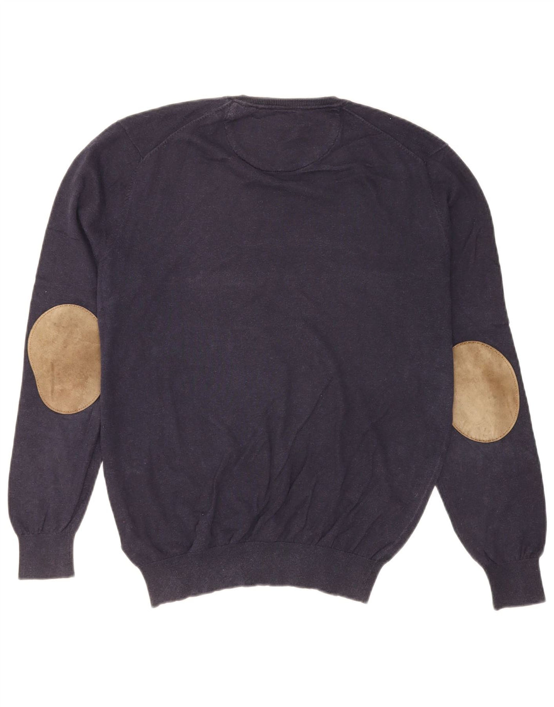 Męski sweter Massimo Dutti z dekoltem w kształcie litery V, duży, granatowy, bawełniany