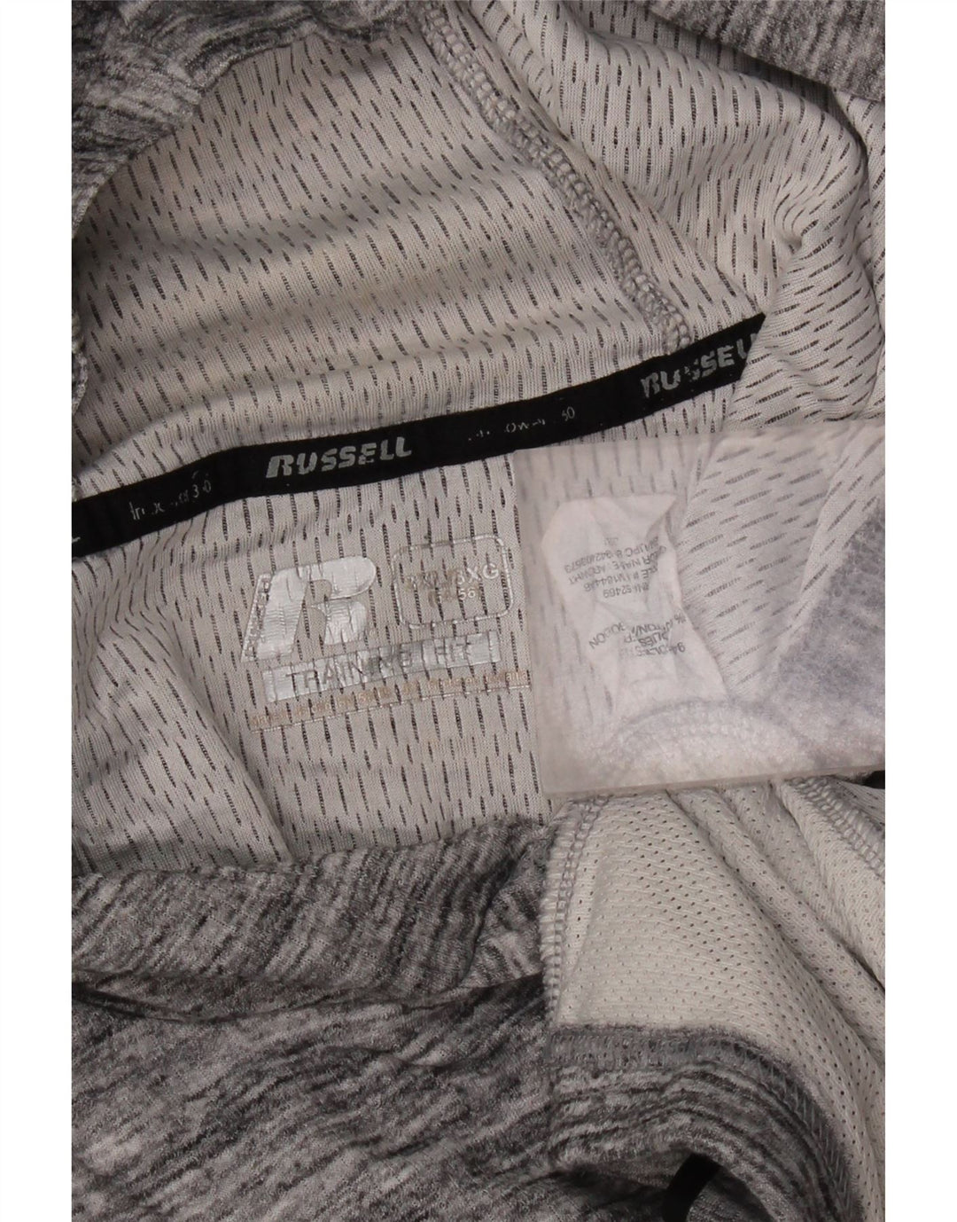 Męski sweter z kapturem Russell Athletic 3XL, szary, nakrapiany poliester