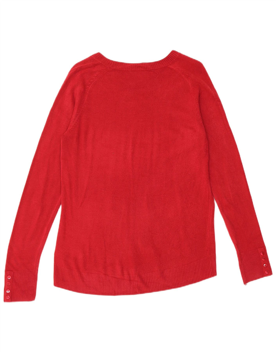 Marks & Spencer Damski sweter z dekoltem w łódkę, UK 14, średni czerwony akryl