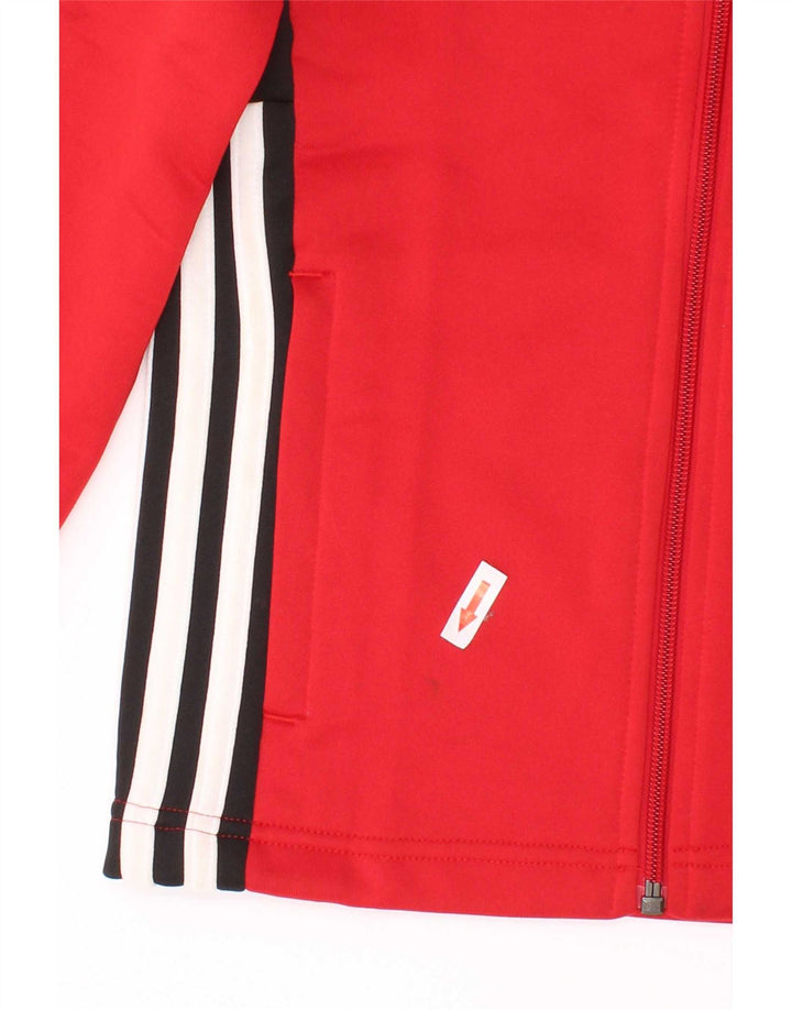 Chłopięca kurtka dresowa Adidas 7-8 lat, poliester w kolorze czerwonym
