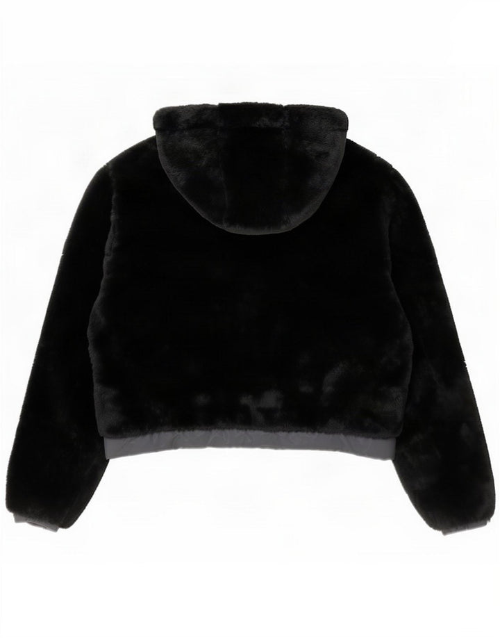 Damska kurtka bomberka Ellesse Oversize z kapturem Teddy Bear UK 8 Small Black