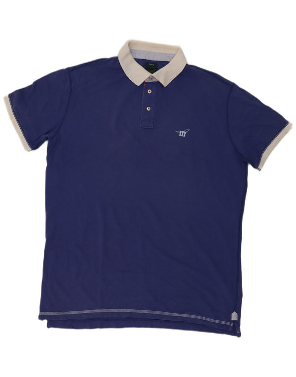 Męska koszulka polo do rugby Henry Cottons o dopasowanym kroju, 3XL, granatowa, bawełniana