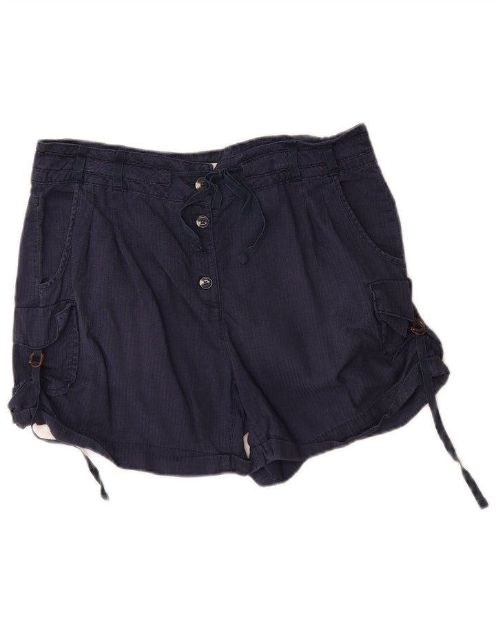 Marks & Spencer Damskie spodenki cargo UK 10 Small W32 Granatowe, bawełniane