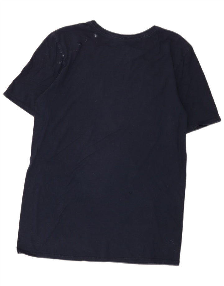 Męski T-shirt Nike o sportowym kroju, mały, granatowy, bawełniany