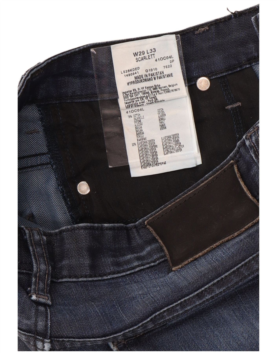 Damskie jeansy Skinny LEE Scarlett W29 L33 Niebieskie, bawełniane