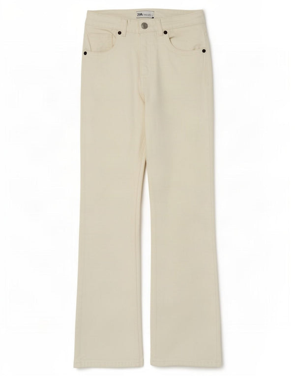 Damskie jeansy Bootcut Zara EU 36 XS W26 L32 Białe