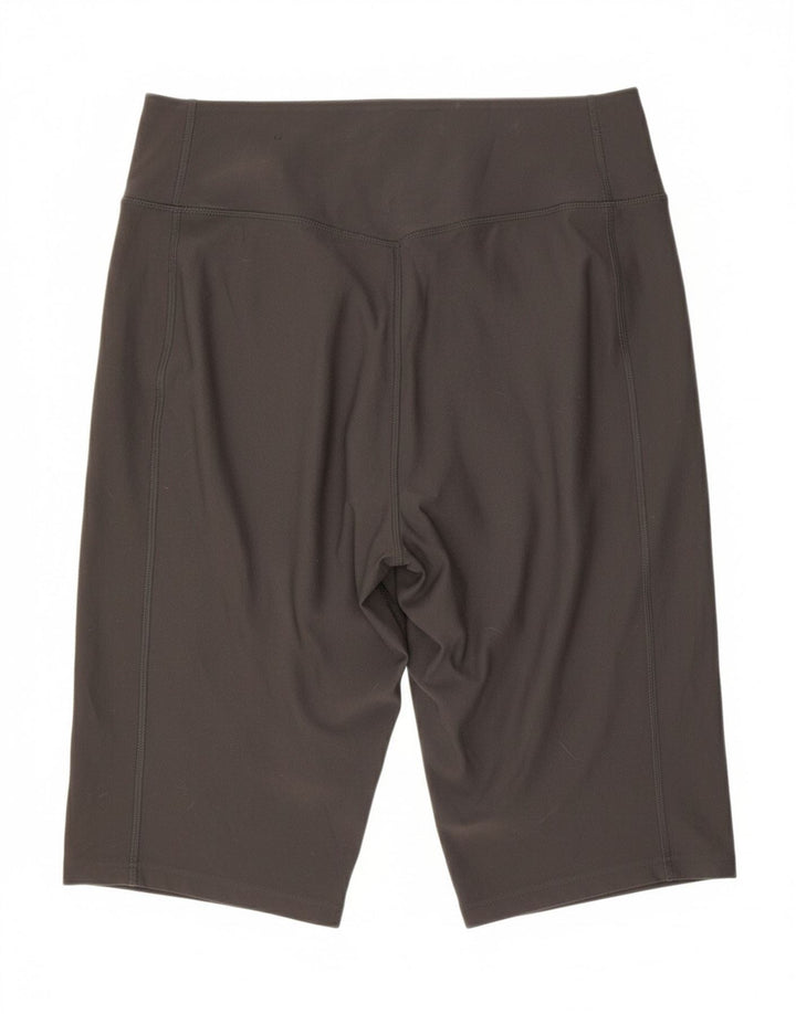 NIKE Womens Dri Fit Bermuda Sport Shorts UK 14 Large Grey Polyester