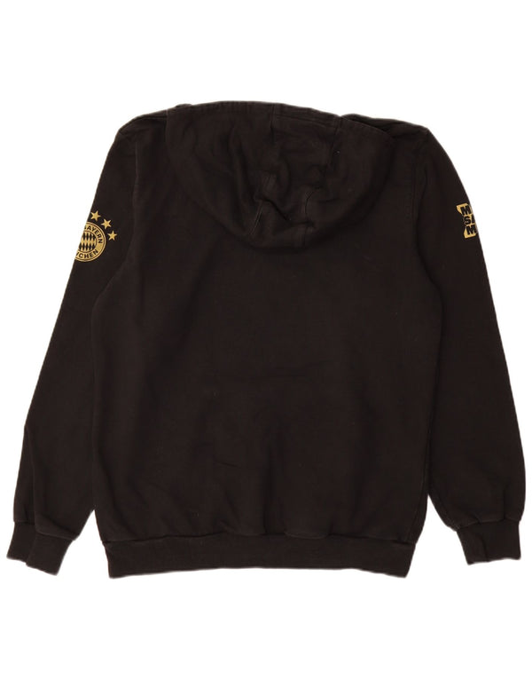 Męski sweter z kapturem i grafiką FC Bayern Monachium ADIDAS, duży, czarny, bawełniany