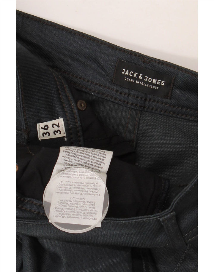 JACK & JONES Męskie proste dżinsy W36 L32 Granatowe, bawełniane