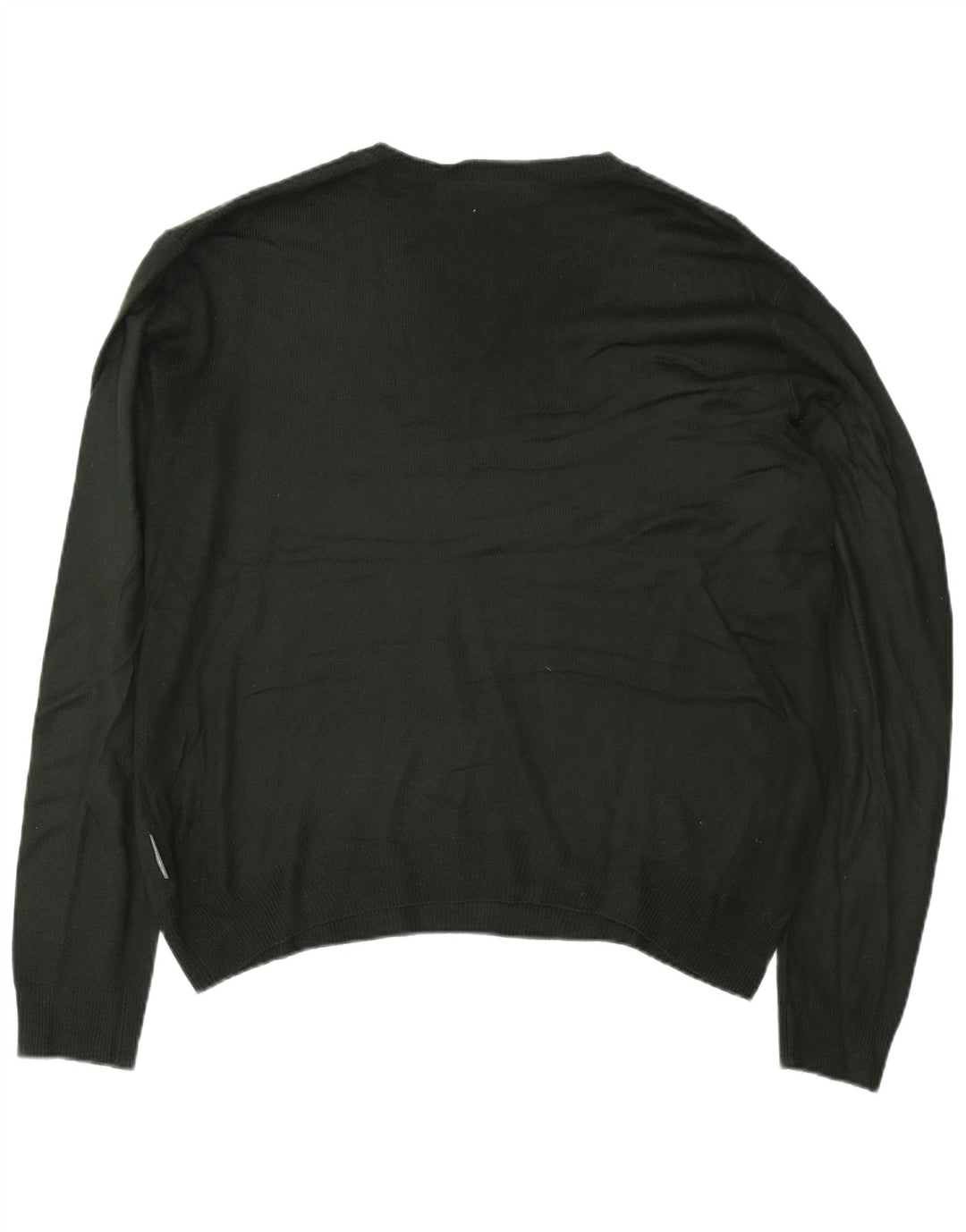 Męski sweter z dekoltem w kształcie litery V, duży, akrylowy khaki
