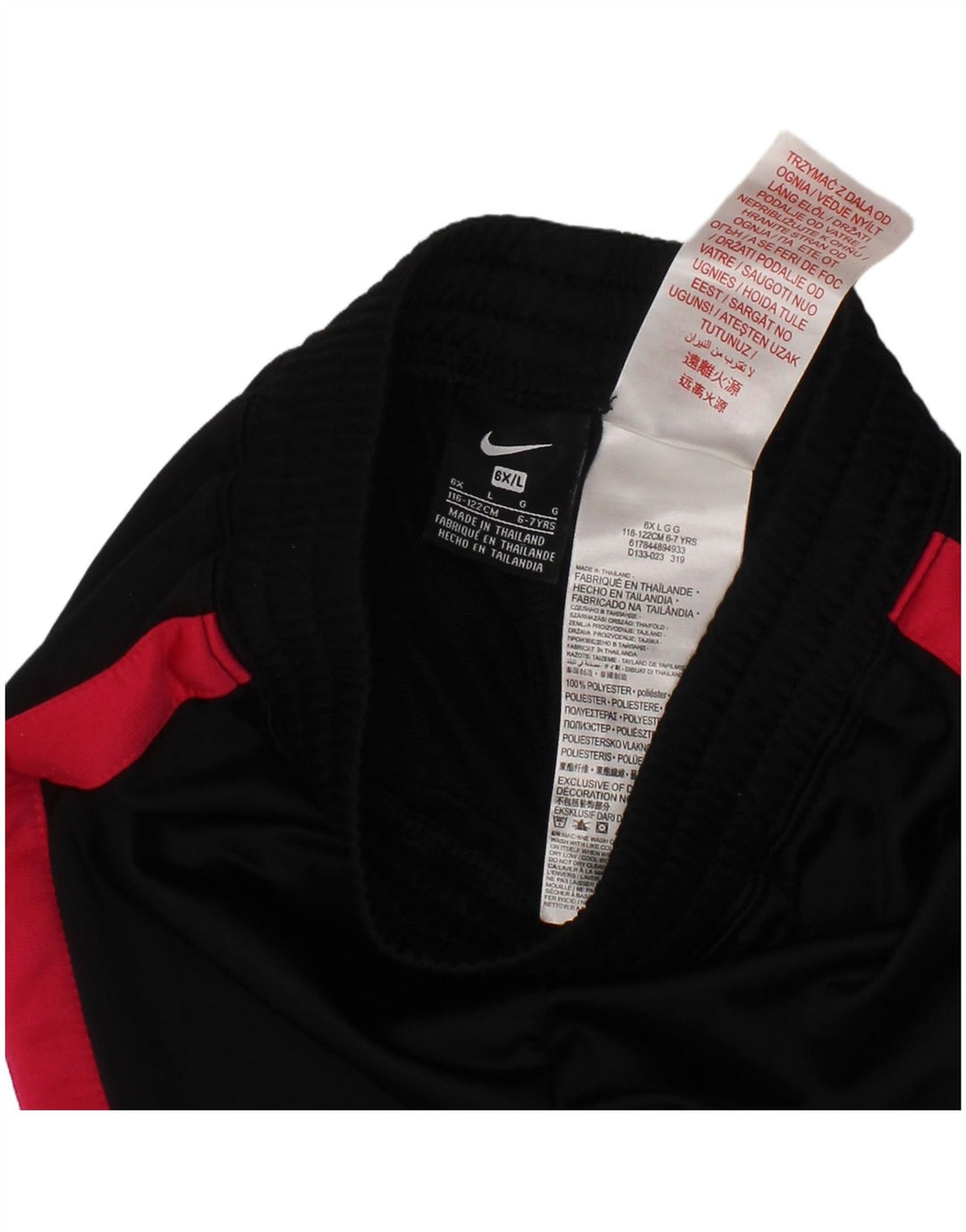 Dziewczęce spodnie dresowe NIKE Joggery na 6-7 lat, duże, czarne, z blokami kolorów