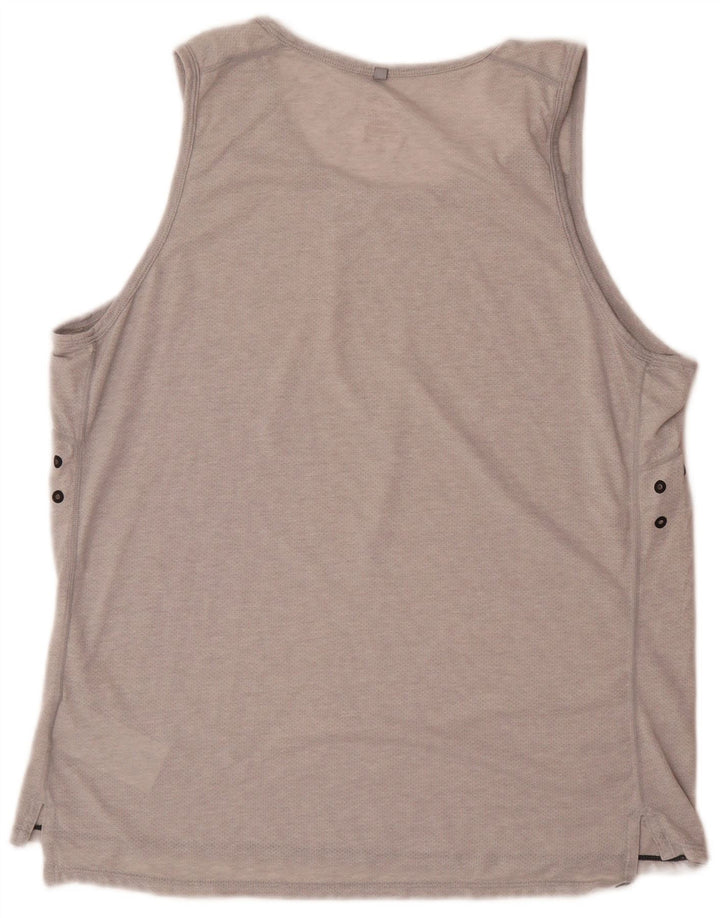 Męska kamizelka Nike Dri Fit, duża, szara, poliestrowa z blokami kolorów
