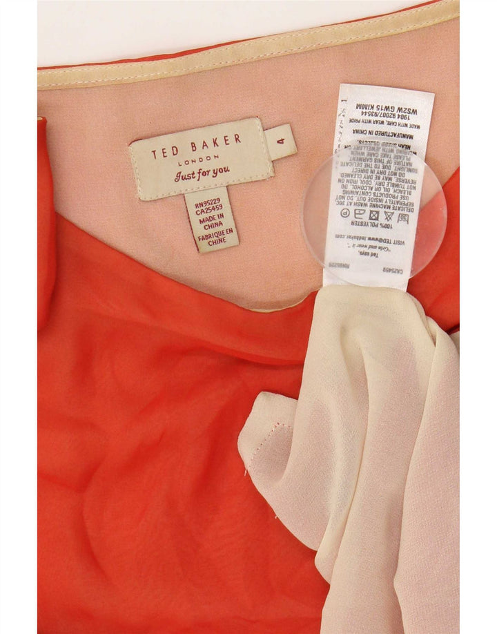 Damska kamizelka Ted Baker, rozmiar 4, duża, pomarańczowa, poliester