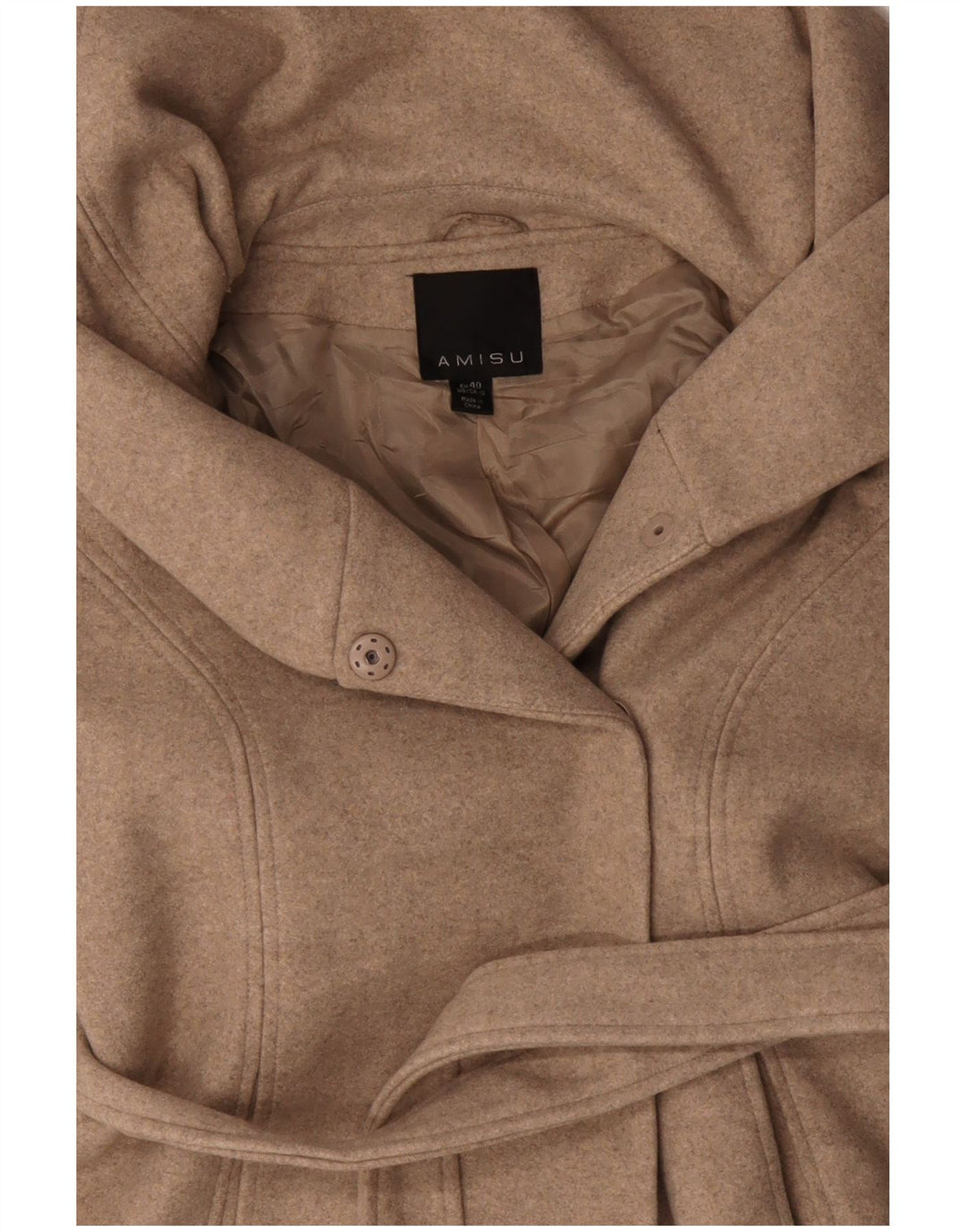 Płaszcz damski AMISU EU 40, średni beżowy poliester