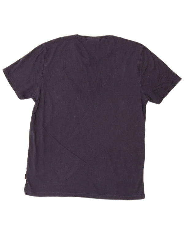 Męski T-shirt z grafiką CALVIN KLEIN, duży, granatowy