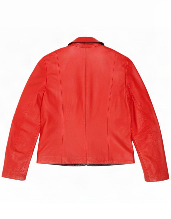 Kurtka skórzana damska vintage IT 42 Medium Red