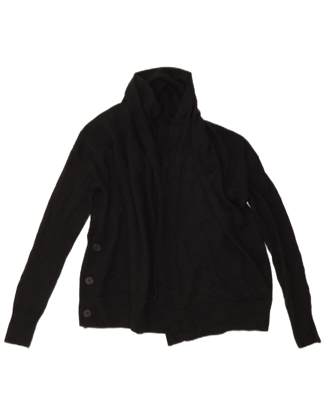 Cos Damski sweter oversize z otwartym kardiganem UK 6 XS, czarna wełna