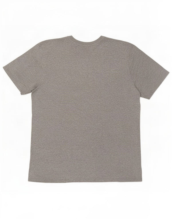 Męski T-shirt Nike o sportowym kroju, duży, szary, bawełniany w cętki