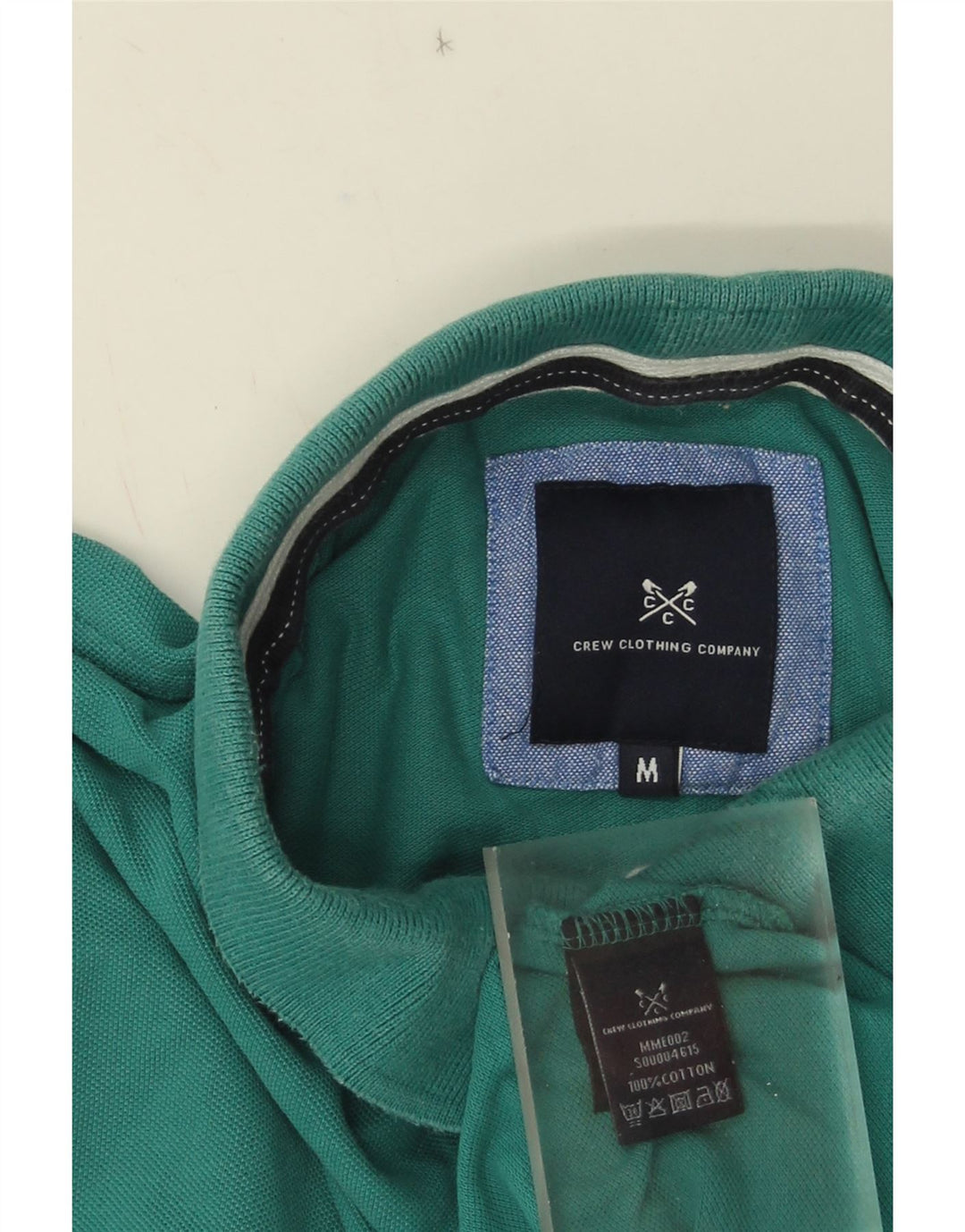 Męska koszulka polo Crew Clothing Średnia turkusowa bawełna