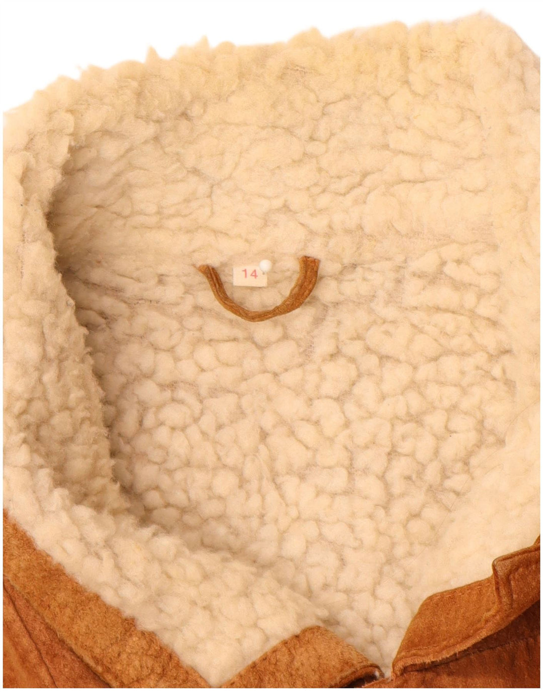 Vintage męska kurtka zamszowa Sherpa UK 40 duża brązowa skóra