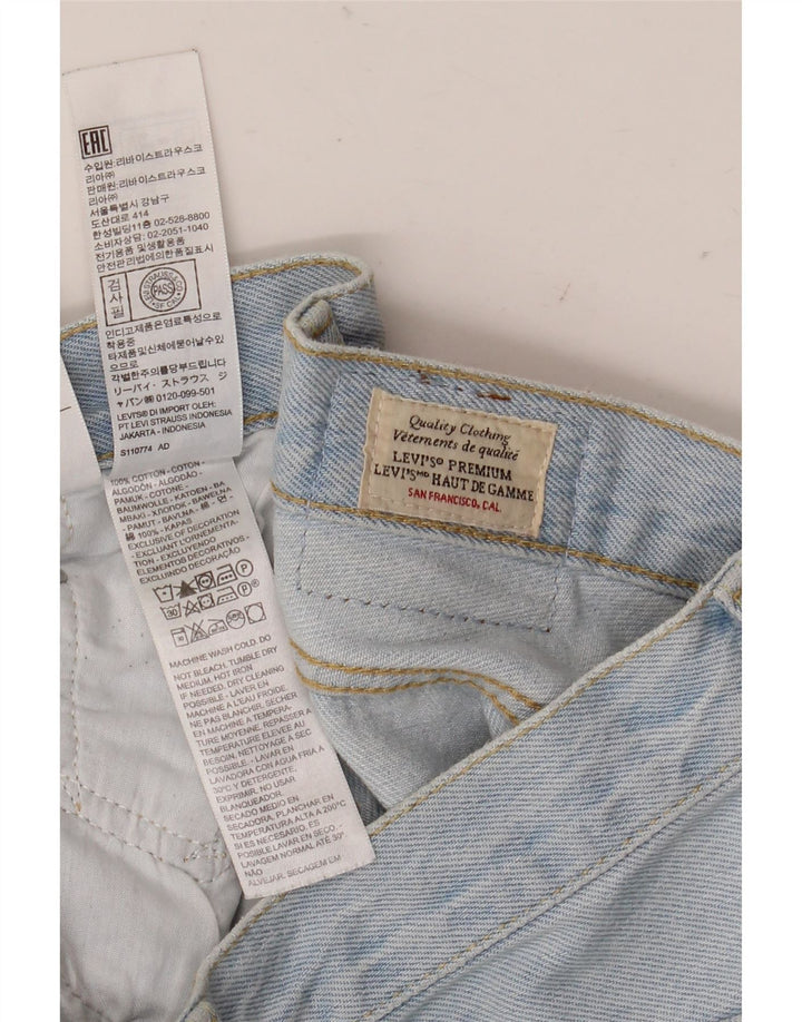 Damskie jeansy LEVI'S 501 Straight W26 L32 Niebieskie bawełniane