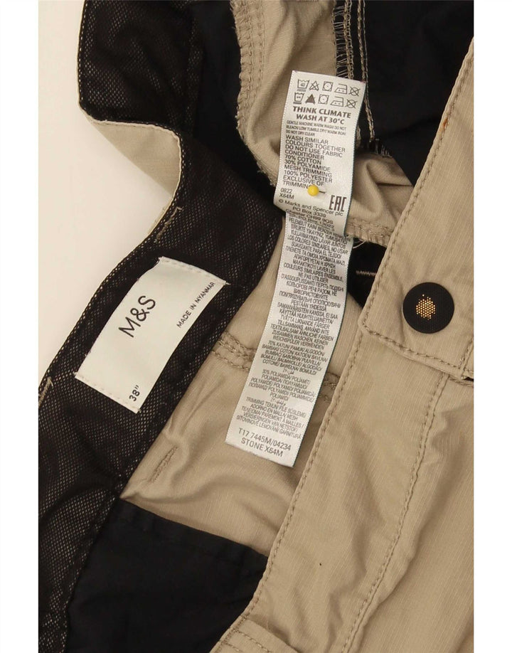 Męskie spodenki cargo Marks & Spencer XL W38, beżowe, bawełniane