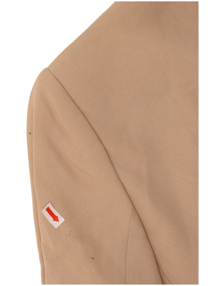 Damska marynarka Massimo Dutti zapinana na 1 guzik EU 38, mała, beżowa, akrylowa