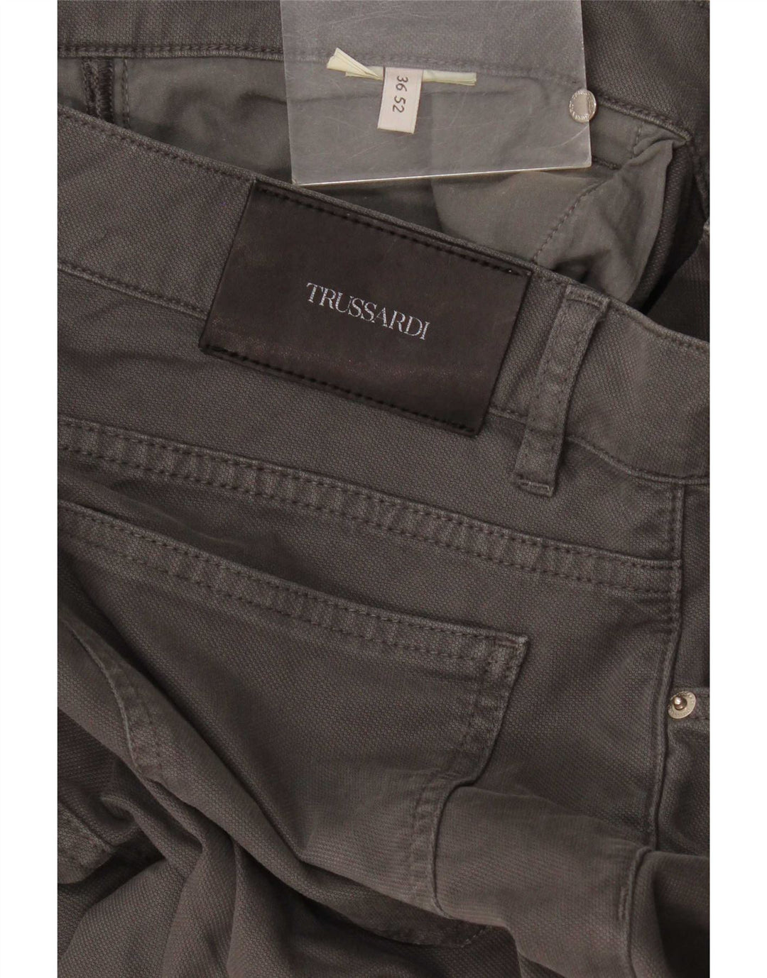 Męskie spodnie typu slim casual Trussardi W36 L36 szare