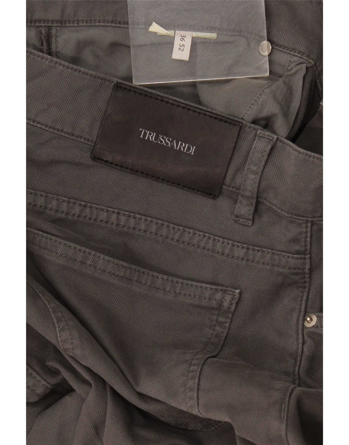 Męskie spodnie typu slim casual Trussardi W36 L36 szare
