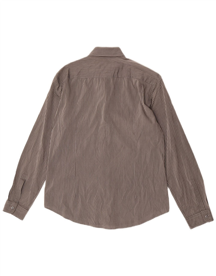 Koszula męska Hugo Boss Slim Fit Średnioszara bawełniana w prążki