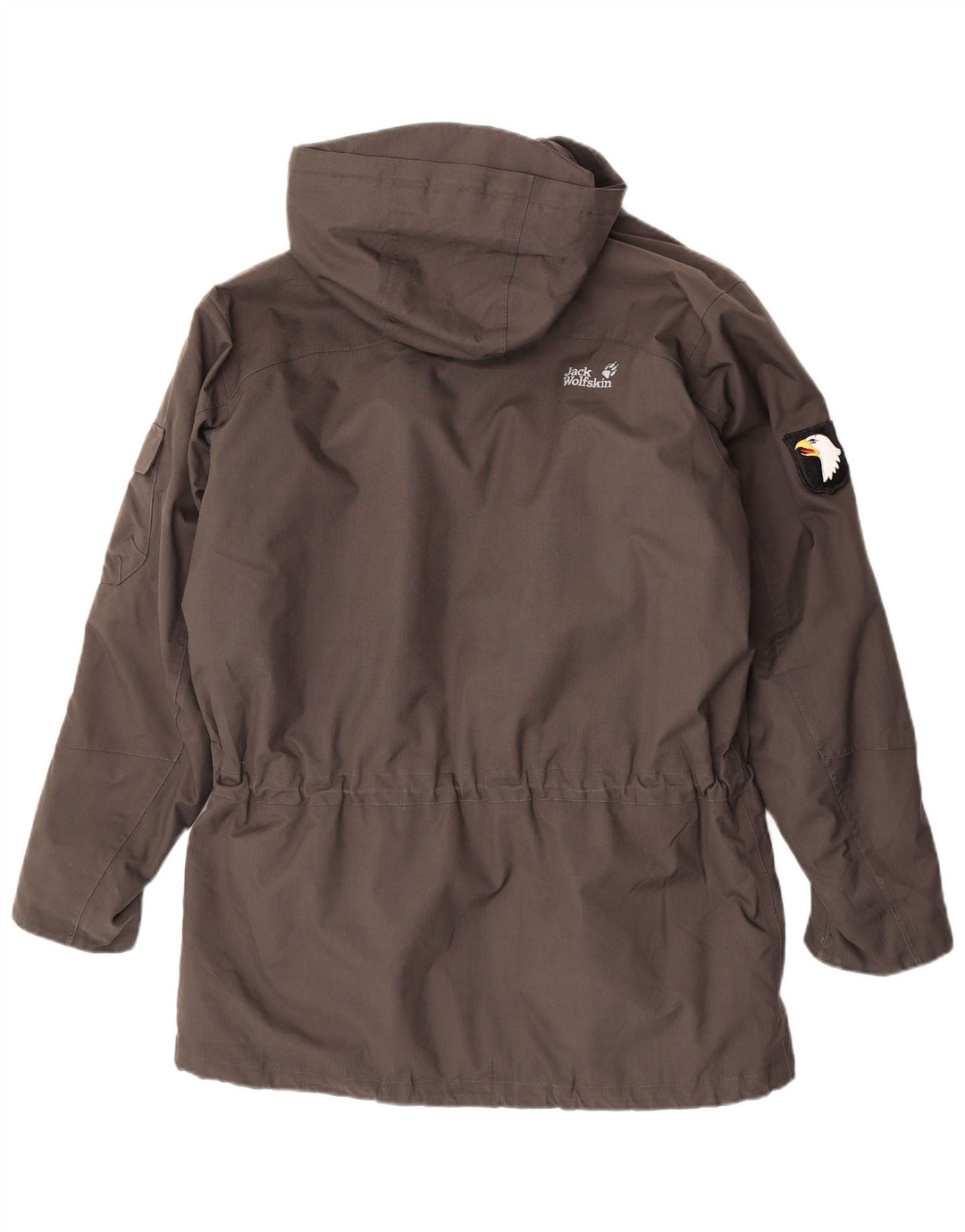 Męski wiatrówka z kapturem Jack Wolfskin UK 36/38 Średni szary poliester