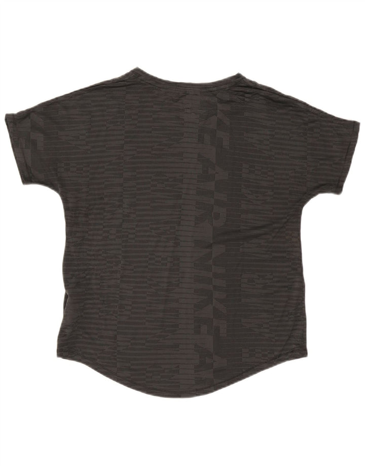 Damska koszulka z grafiką Nike Top UK 14, średni szary poliester