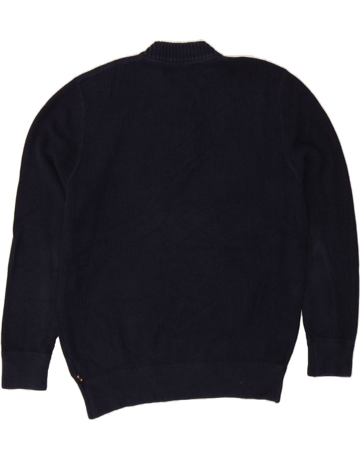 EDDIE BAUER Mens Crew Neck Jumper Sweater Large Navy Blue Cotton Vintage Eddie Bauer and Second-Hand Eddie Bauer from Messina Hembry 