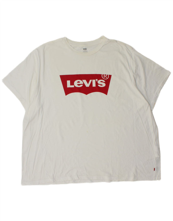 Męska koszulka z grafiką Levi's Top 4XL Biała bawełna