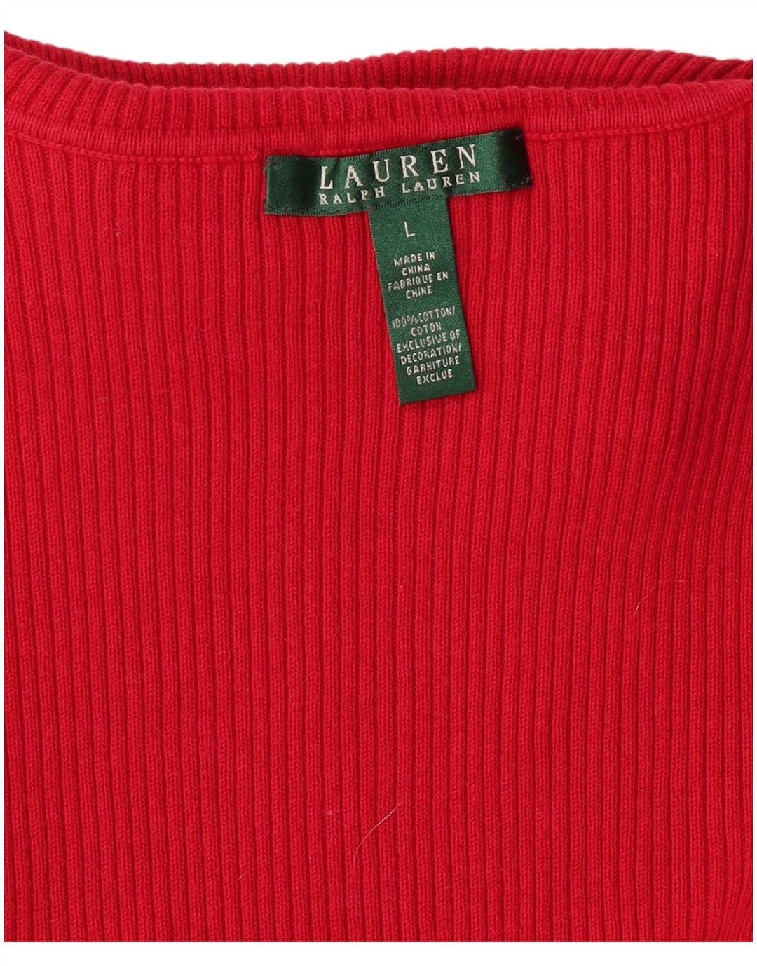 RALPH LAUREN Damski sweter z golfem UK 16, duży, różowy, bawełniany