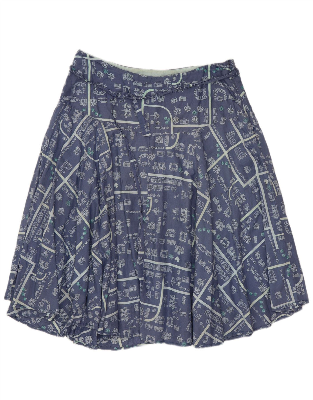 Damska spódnica w kształcie litery A White Stuff UK 12 Medium W30 Niebieska bawełna