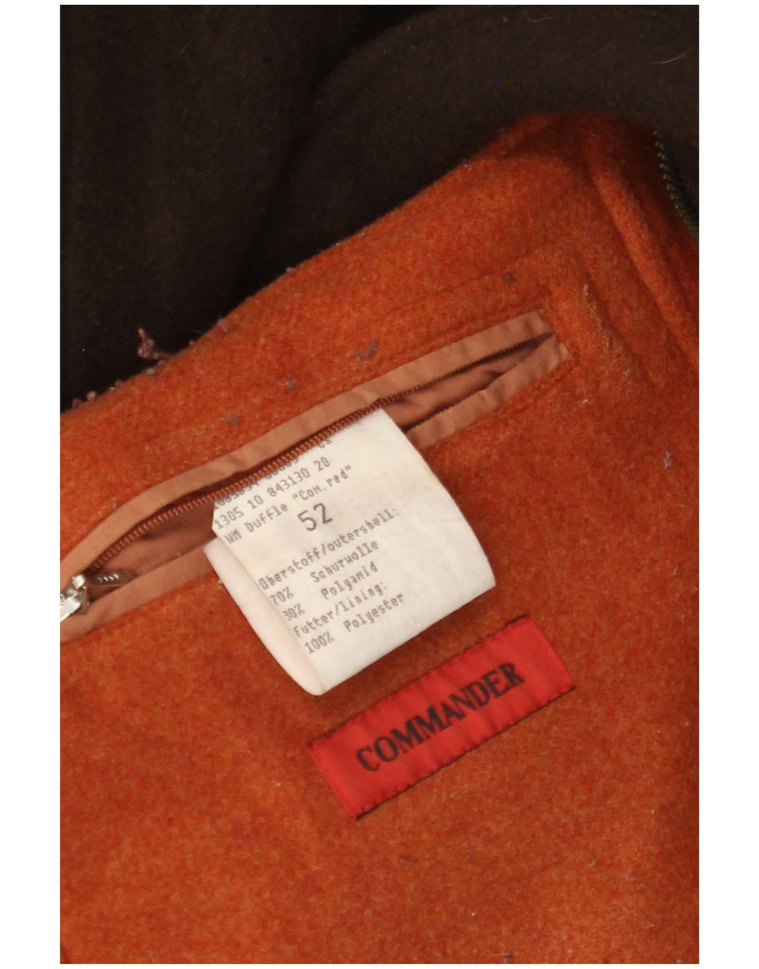 Męski budrysówka z kapturem Commander EU 52 XL, brązowa wełna