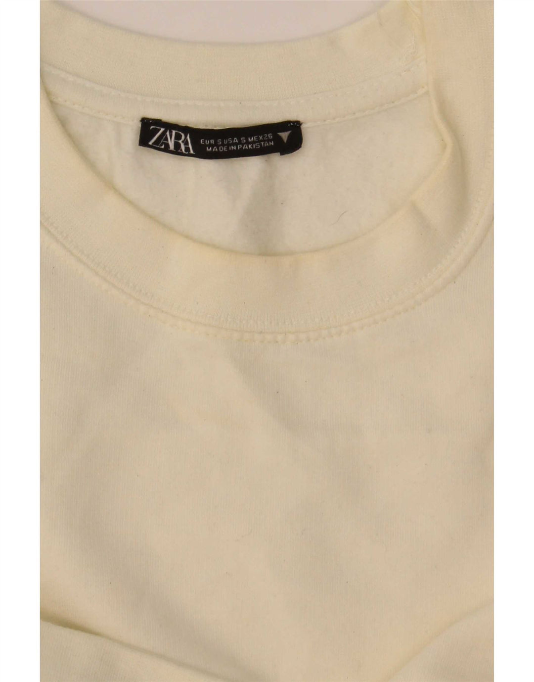 Damska bluza Zara Crop Jumper UK 10, mała w kolorze złamanej bieli