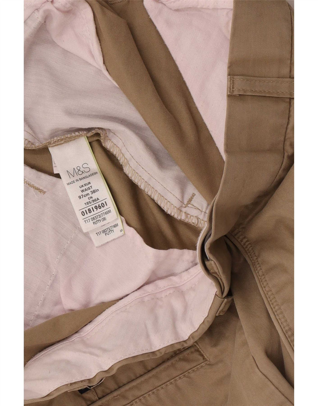 Męskie spodenki Chino Marks & Spencer W38 XL, beżowa bawełna