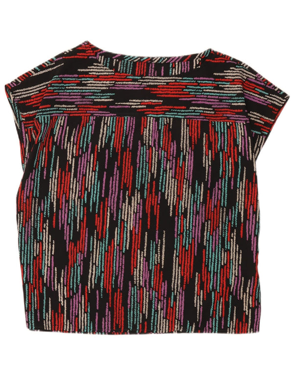 Bluzka damska Vintage Top UK 16, duże, wielokolorowe paski