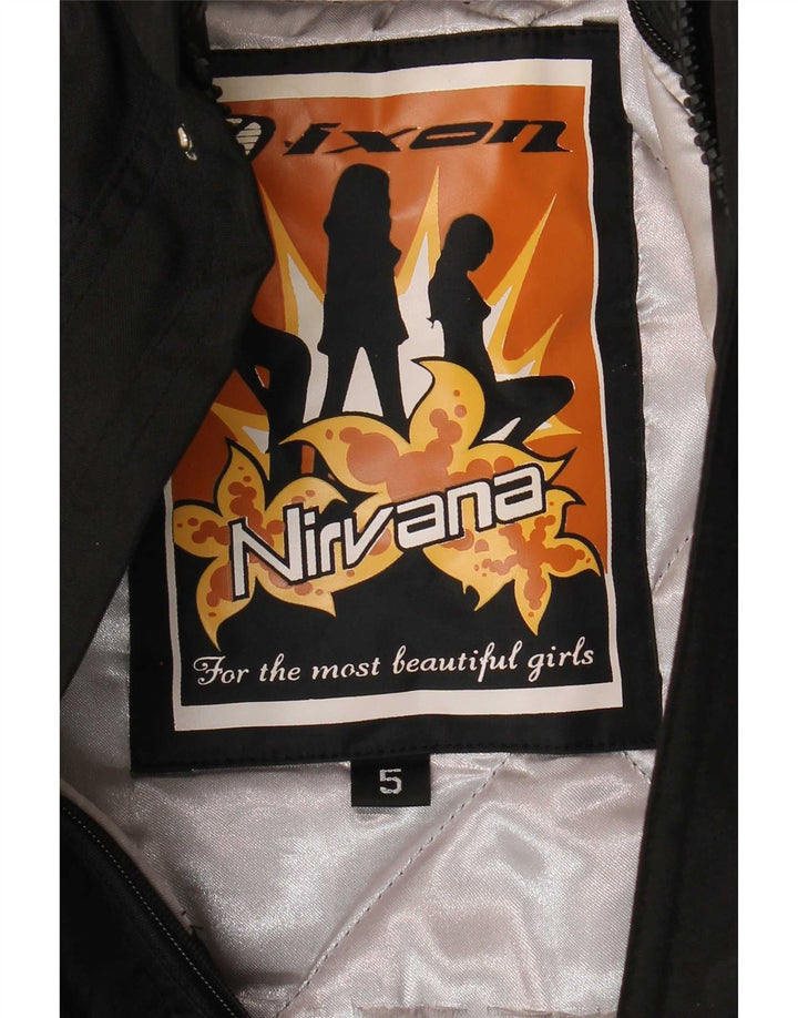 Damska kurtka Ixon Nirvana Graphic Racer UK 10, mała, czarna, z blokami kolorów