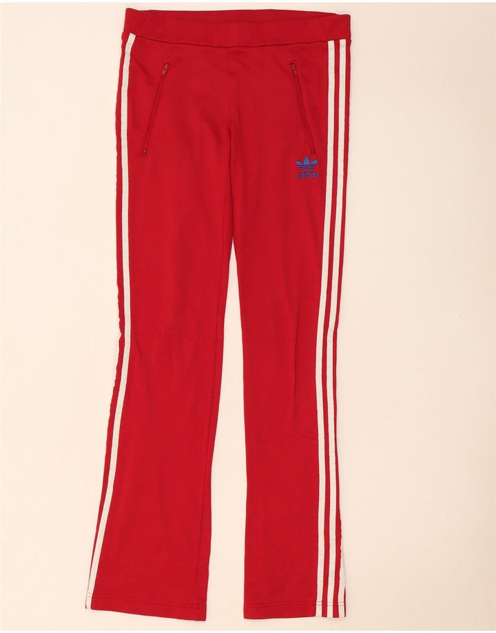 Damskie spodnie dresowe Adidas UK 12 Średni Czerwony Poliamid