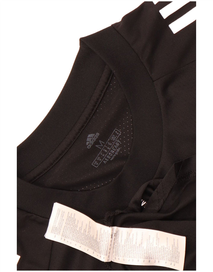 Męska koszulka Adidas Aeroready Top, średni czarny poliester