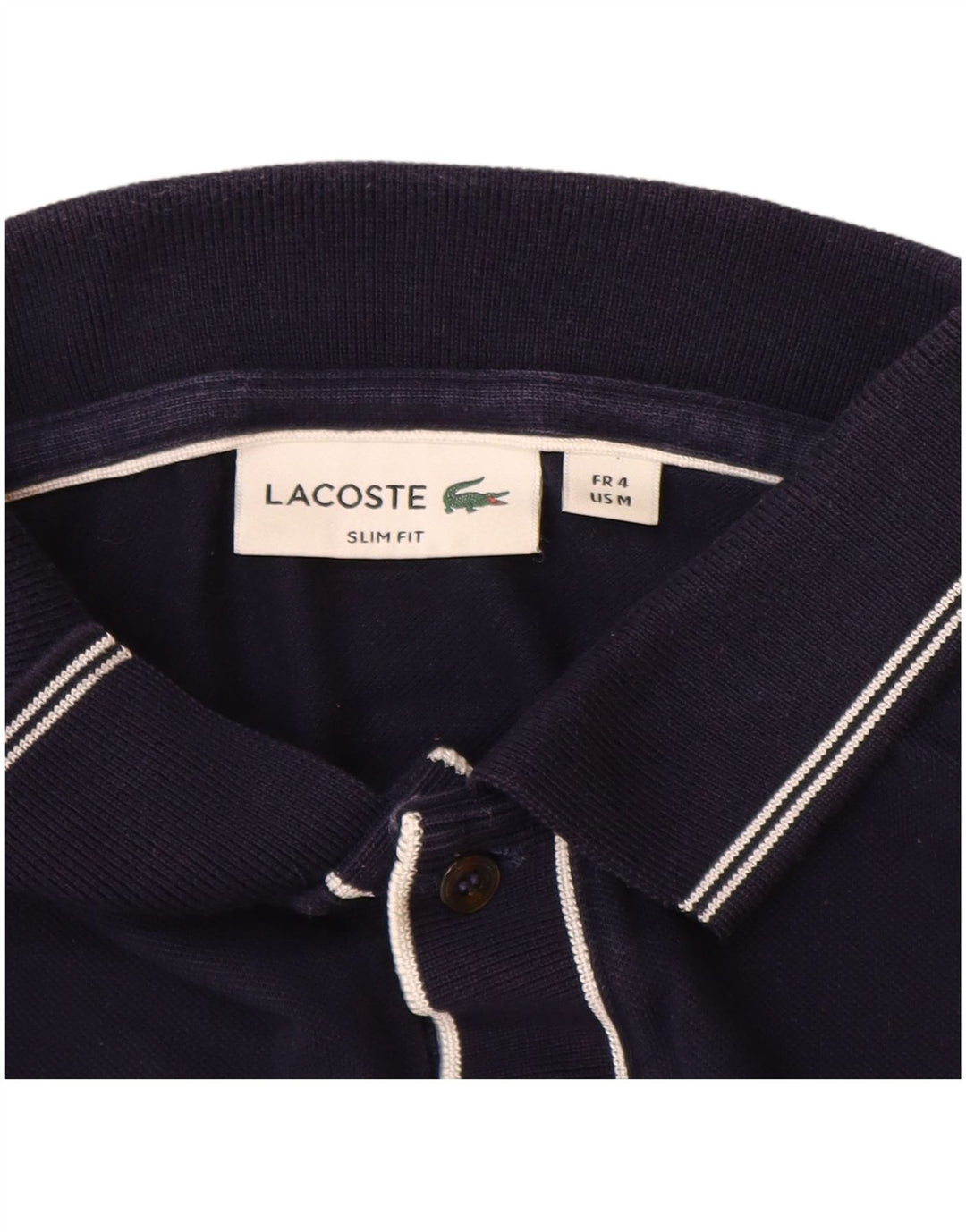 Męska koszulka polo LACOSTE Slim Fit, rozmiar 4, średnia, granatowa, bawełniana