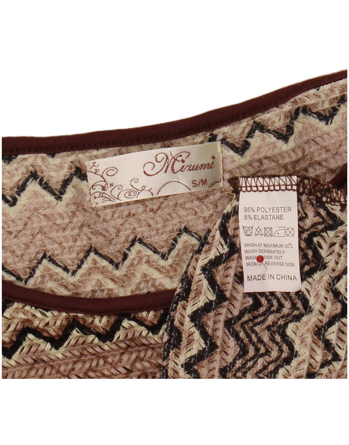 Damska bluzka oversize Mizumi Batwing Top UK 10 Small Brown Chevron