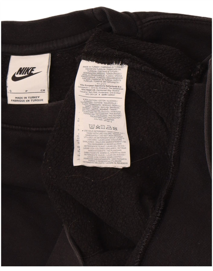 Męski sweter z grafiką Nike, mały, czarny, bawełniany